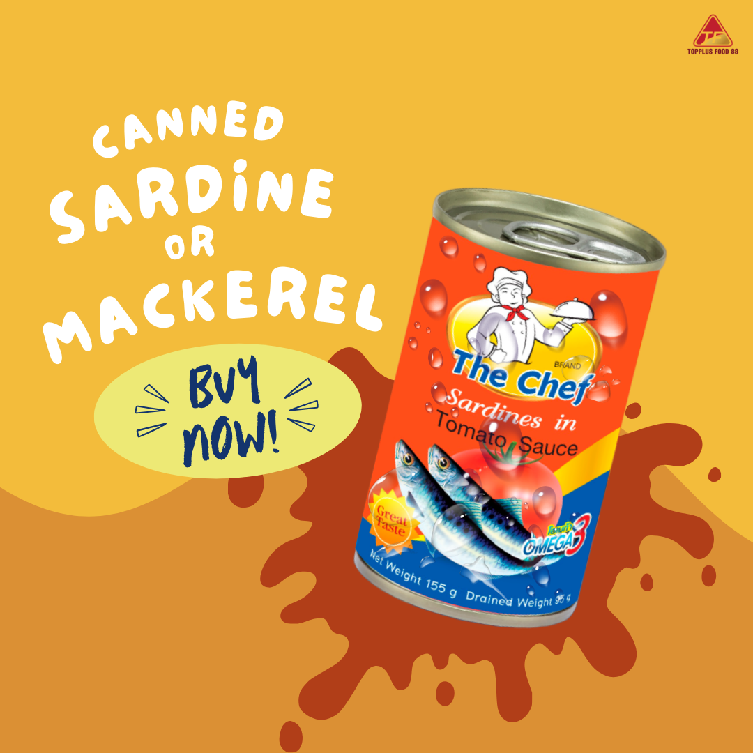 Canned sardine or mackerel